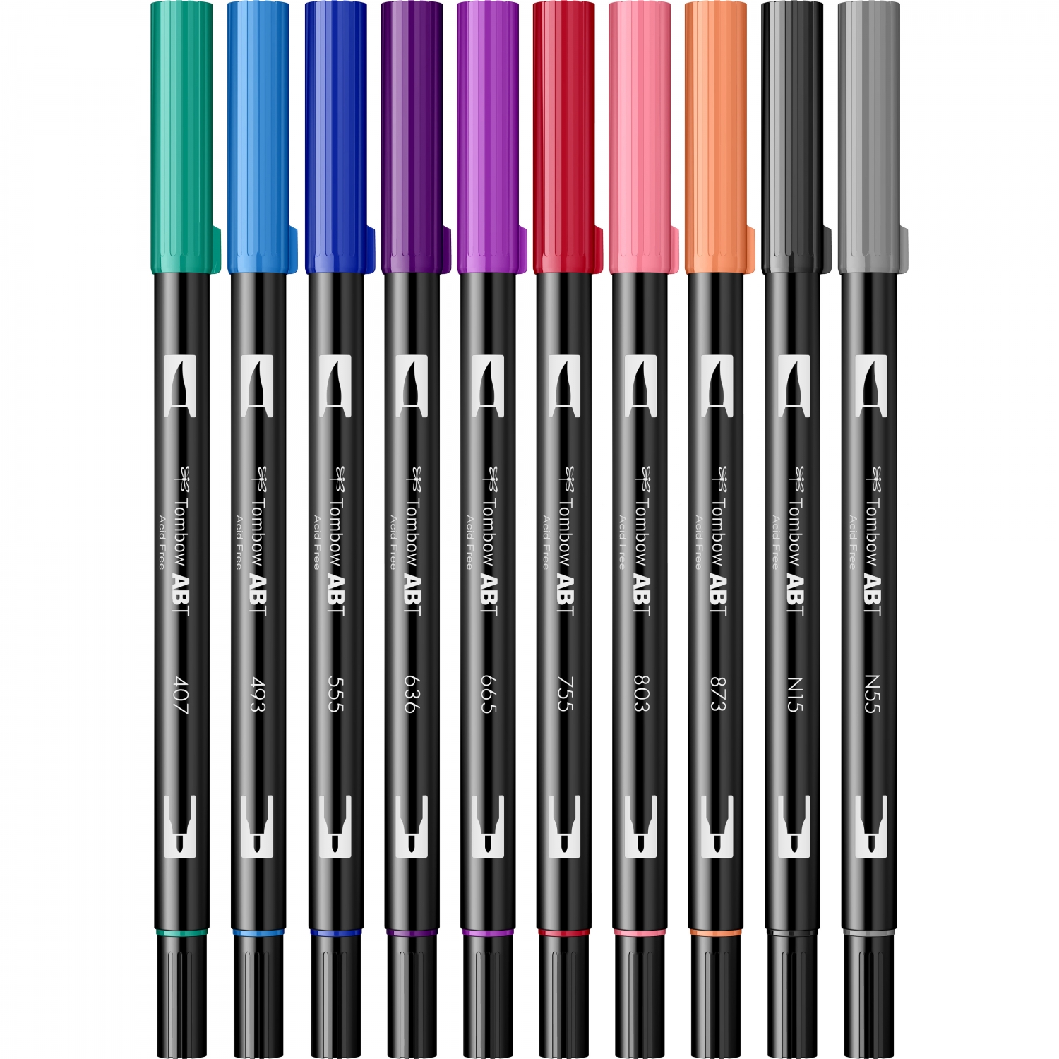 Imagine Produs Set 10 Marker Dual Brush Watercoloring Tombow ABT Galaxy Colors