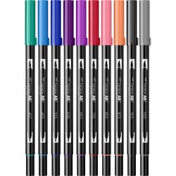 Set 10 Marker Dual Brush Watercoloring Tombow ABT Galaxy Colors