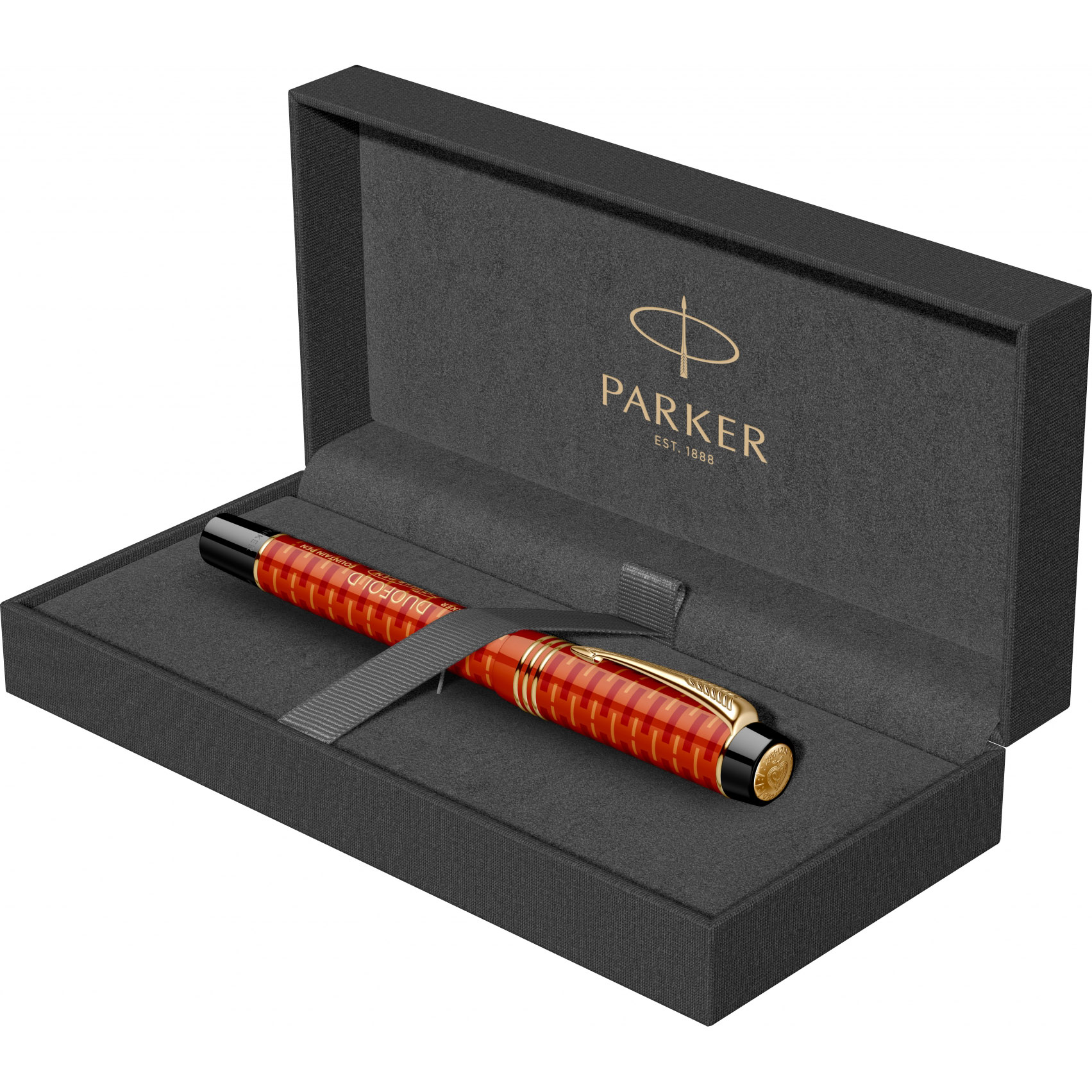 Imagine Produs Stilou Centennial Size 18k Nib Parker Duofold Royal LE 100th Anniversary Red GT