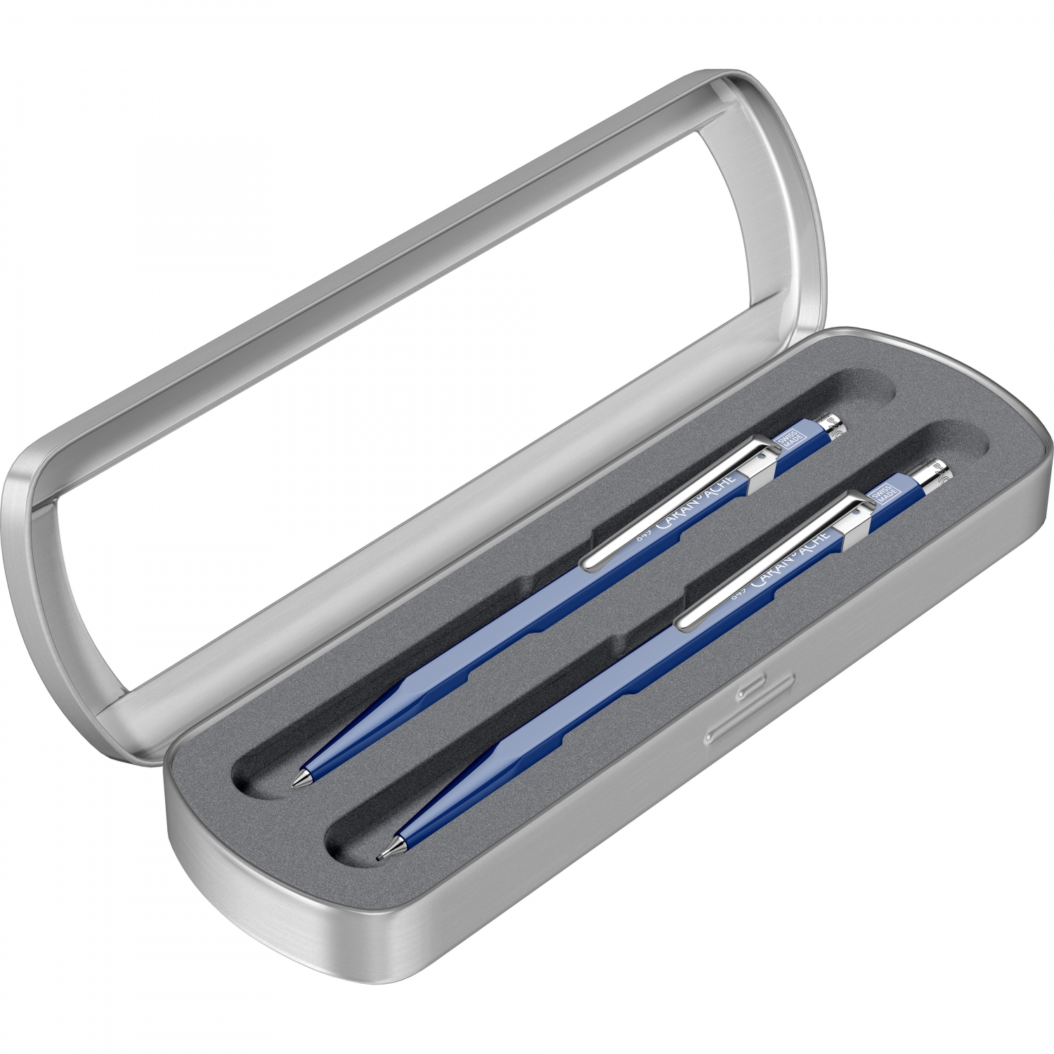 Imagine Produs Set Pix + Creion Mecanic 0.7 Caran dAche 849 Classic Line Sapphire Blue CT