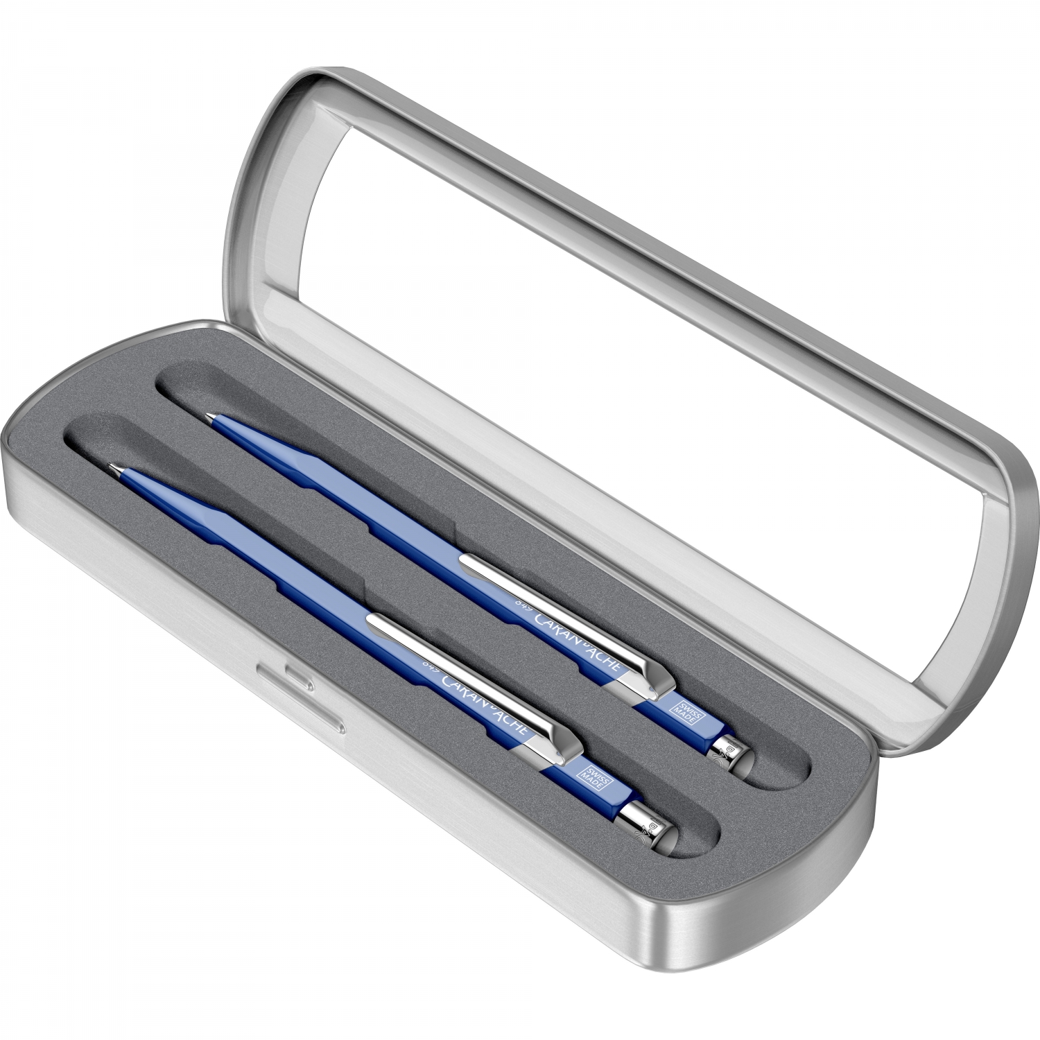 Imagine Produs Set Pix + Creion Mecanic 0.7 Caran dAche 849 Classic Line Sapphire Blue CT