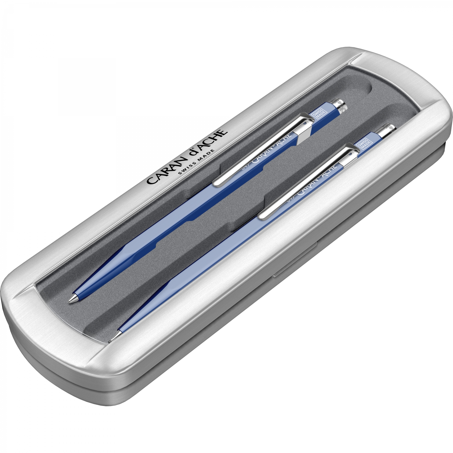 Imagine Produs Set Pix + Creion Mecanic 0.7 Caran dAche 849 Classic Line Sapphire Blue CT