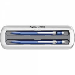 Set Pix + Creion Mecanic 0.7 Caran dAche 849 Classic Line Sapphire Blue CT