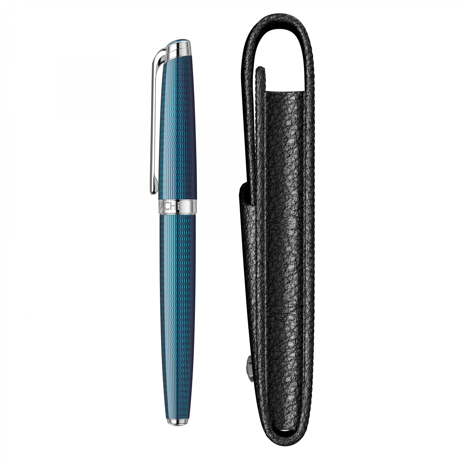 Imagine Produs Stilou 18k Nib + Etui Caran dAche Leman Grand Bleu SRT