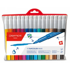 Set 15 Marker Fiber Coloring Carandache Fancolor Fibre