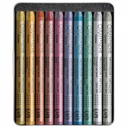 Set 10 Creioane Pastel Metalizat Carandache Neocolor I