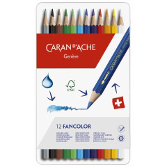 Set 12 Creioane Colorate Carandache Fancolor Pencil