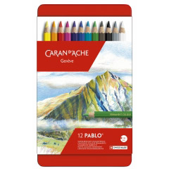 Set 12 Creioane Colorate Carandache Pablo Pencil
