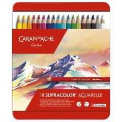 Set 18 Creioane Colorate Carandache Supracolor Aquarelle Pencil