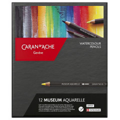 Set 12 Culori Creioane Colorate Carandache Museum Aquarelle Pencil