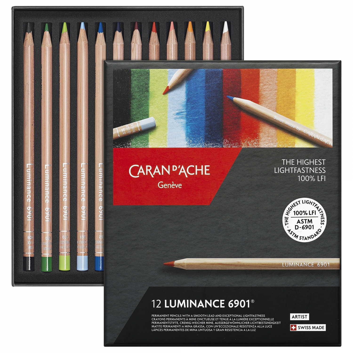 Imagine Produs Set 12 Creioane Colorate Caran dAche Luminance 6901 Pencil