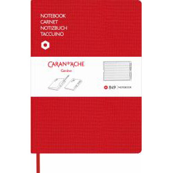 Agenda Caran dAche Canvas Cover A5 Red Lined - 190 pagini 100 g/mp