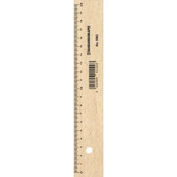 Rigla plata lemn cu insertie otel Standargraph Timber 20 cm