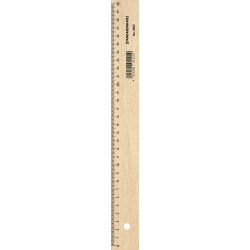 Rigla plata lemn cu insertie otel Standargraph Timber 30 cm