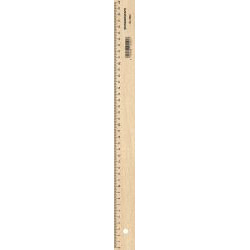 Rigla plata lemn cu insertie otel Standargraph Timber 40 cm