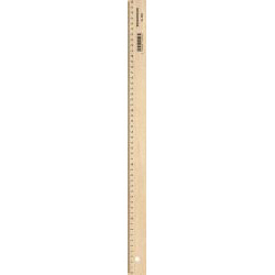Rigla plata lemn cu insertie otel Standargraph Timber 50 cm
