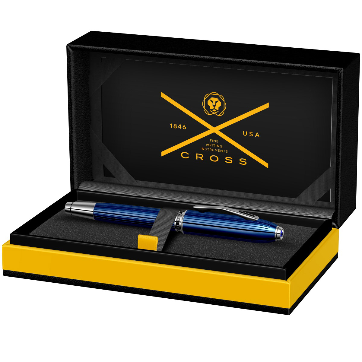 Imagine Produs Stilou 18k Nib Cross Peerless Engraved Quartz Blue PTT