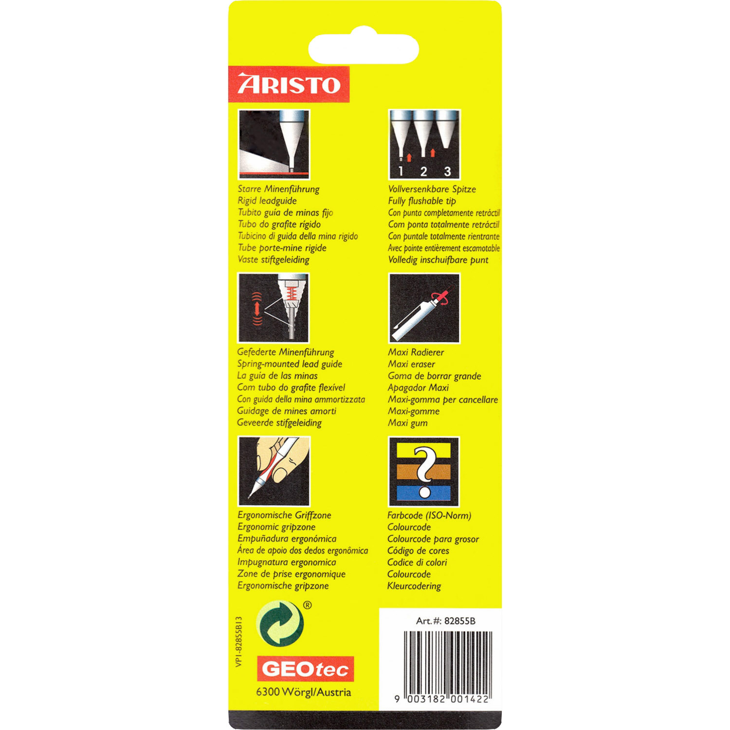 Imagine Produs Creion Mecanic 2.0 Aristo FMS Creafit Black CT + Etui Mine