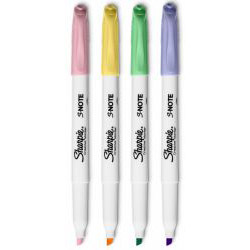 Set 4 Marker Coloring Chisel Sharpie S Note Assorted Colors