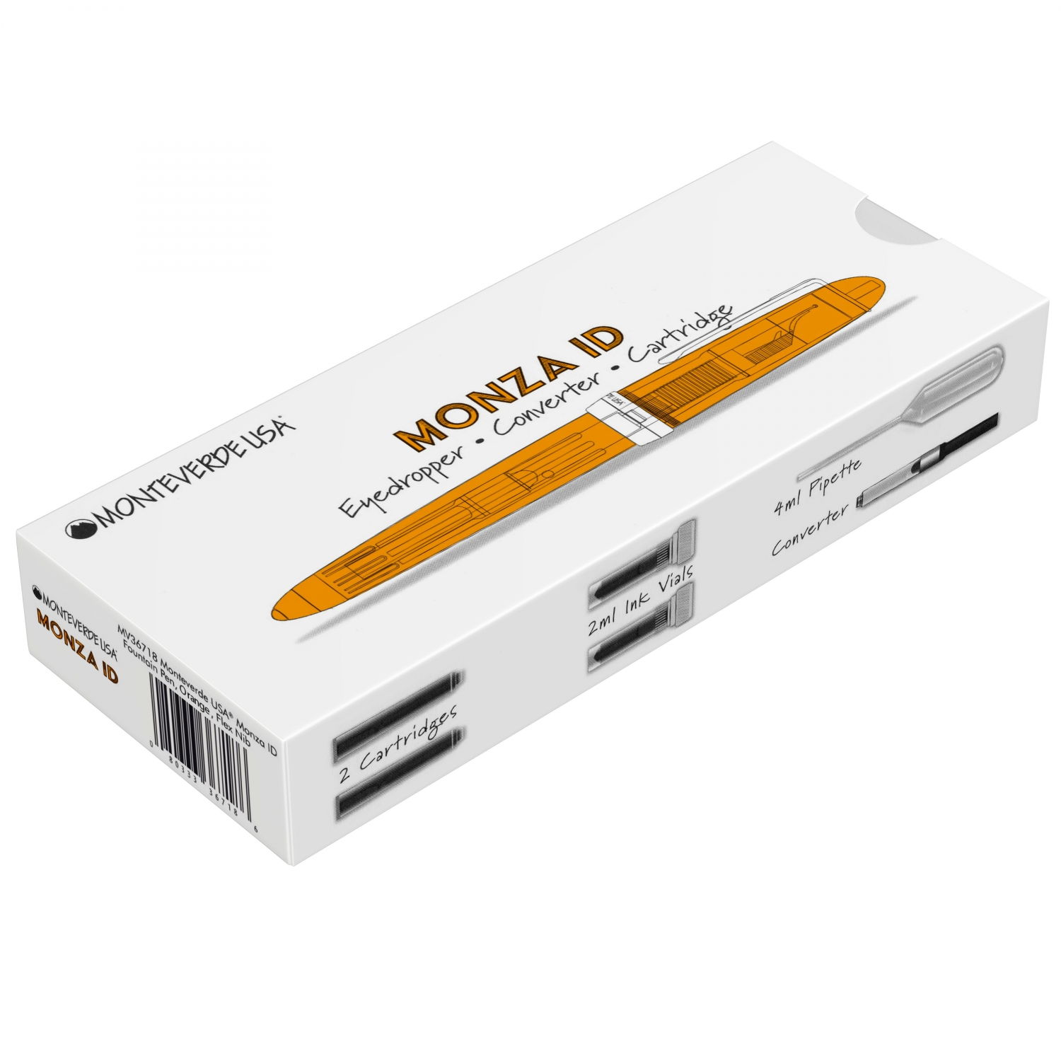 Imagine Produs Stilou Omniflex Nib Eyedropper Monteverde USA Monza ID Orange CT