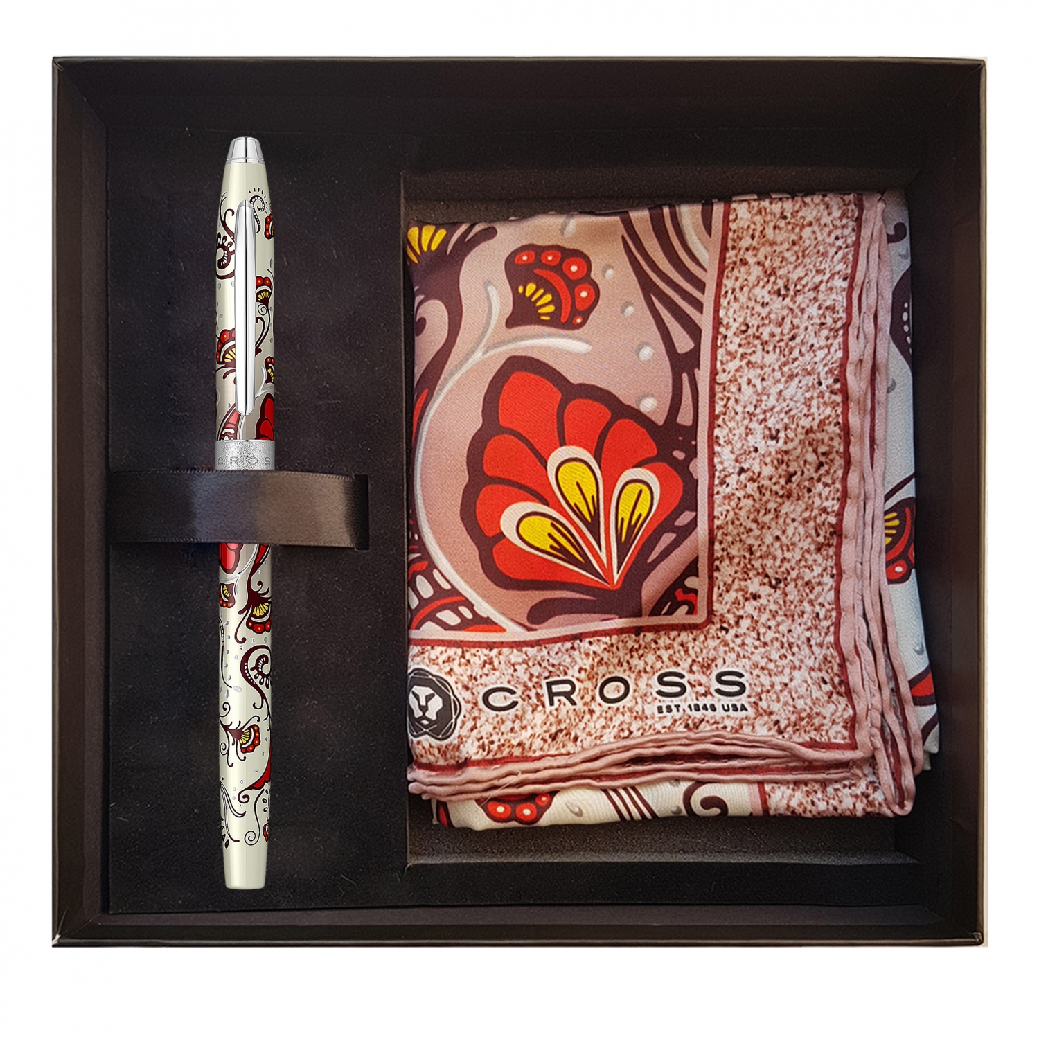 Imagine Produs Stilou Botanica Red Hummingbird Vine CT + Esarfa de matase naturala