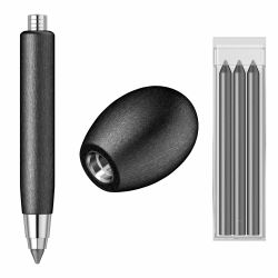 Creion Mecanic 5.6 Standardgrah Sketchpen Woody Black + Ascutitoare + Mine