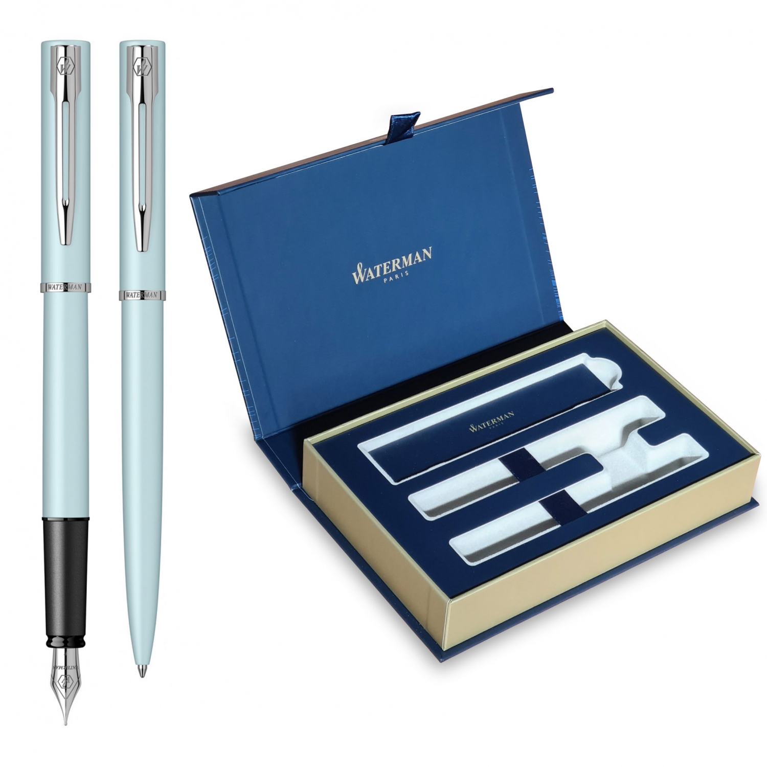 Imagine Produs Stilou+pix Allure Graduate Pastel Blue + Cutie dubla