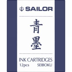 Set 12 Cartuse Standard Size Proprietar Sailor Basic Pigment Seiboku Dark Blue 
