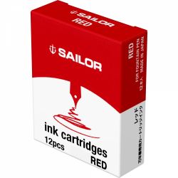 Set 12 Cartuse Standard Size Proprietar Sailor Basic Red 