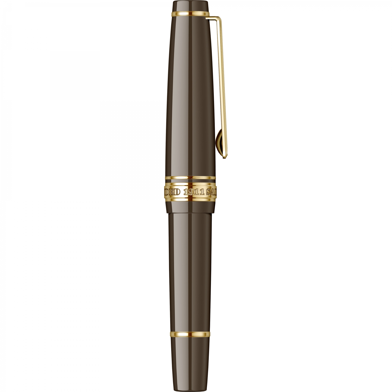 Imagine Produs Stilou Slim Mini Size 14k Nib Sailor Professional Gear Puff Brown GT 0.4 MF Nib