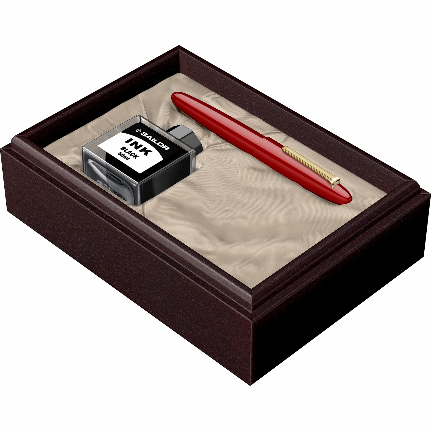 Imagine Produs Stilou King Size 21k Nib Sailor King of Pens Ringless LE Urushi Crimson Red GT 0.5 M Nib