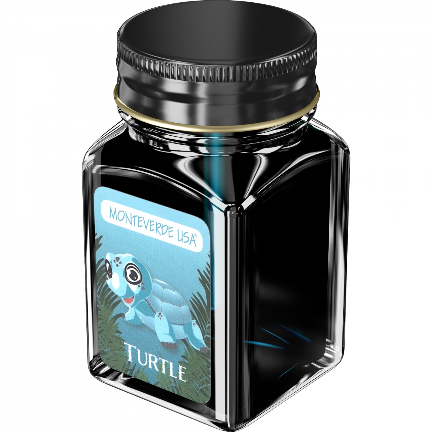 Imagine Produs Calimara Cerneala 30 ml Monteverde USA Jungle Turtle Turquoise