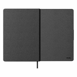 Agenda Scrikss Leather A5 Chester Premium Black Lined - 96 pagini 100 g/mp