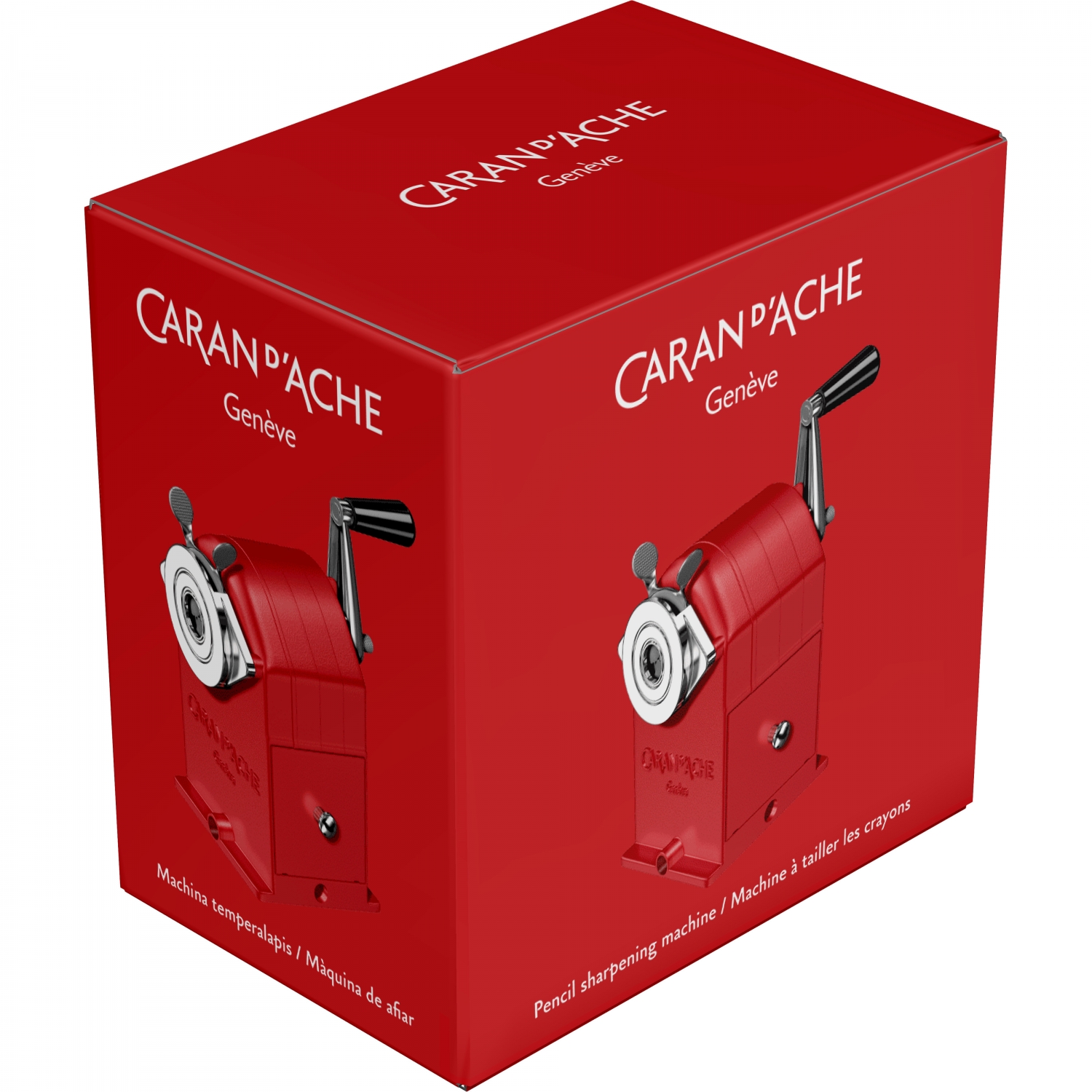 Imagine Produs Ascutitoare cu Cilindru si Manivela Caran dAche Metal Sharpener Red