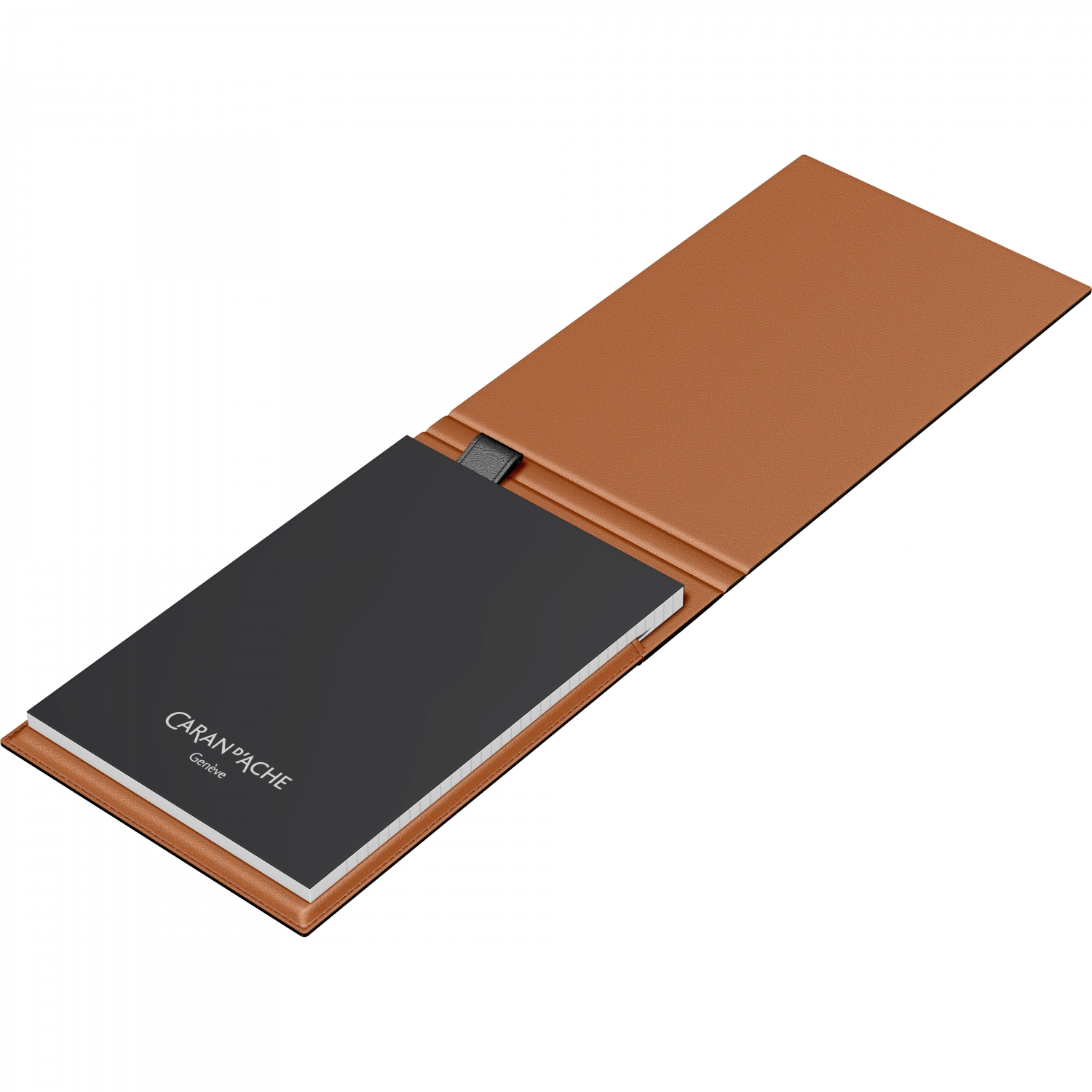 Imagine Produs Mapa Piele cu Blocnotes A5 Caran dAche Leather 683 Black - White Lined - 90 pagini 100 g mp