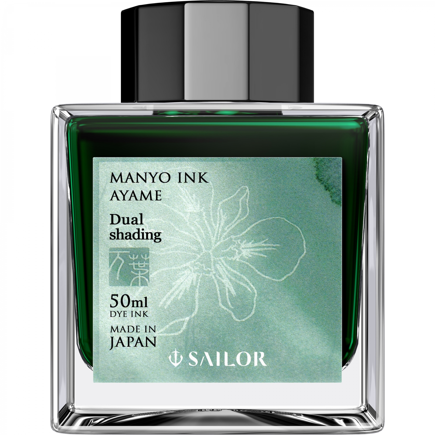 Imagine Produs Calimara Cerneala 50 ml Sailor Manyo Dual Shading Ayame Green