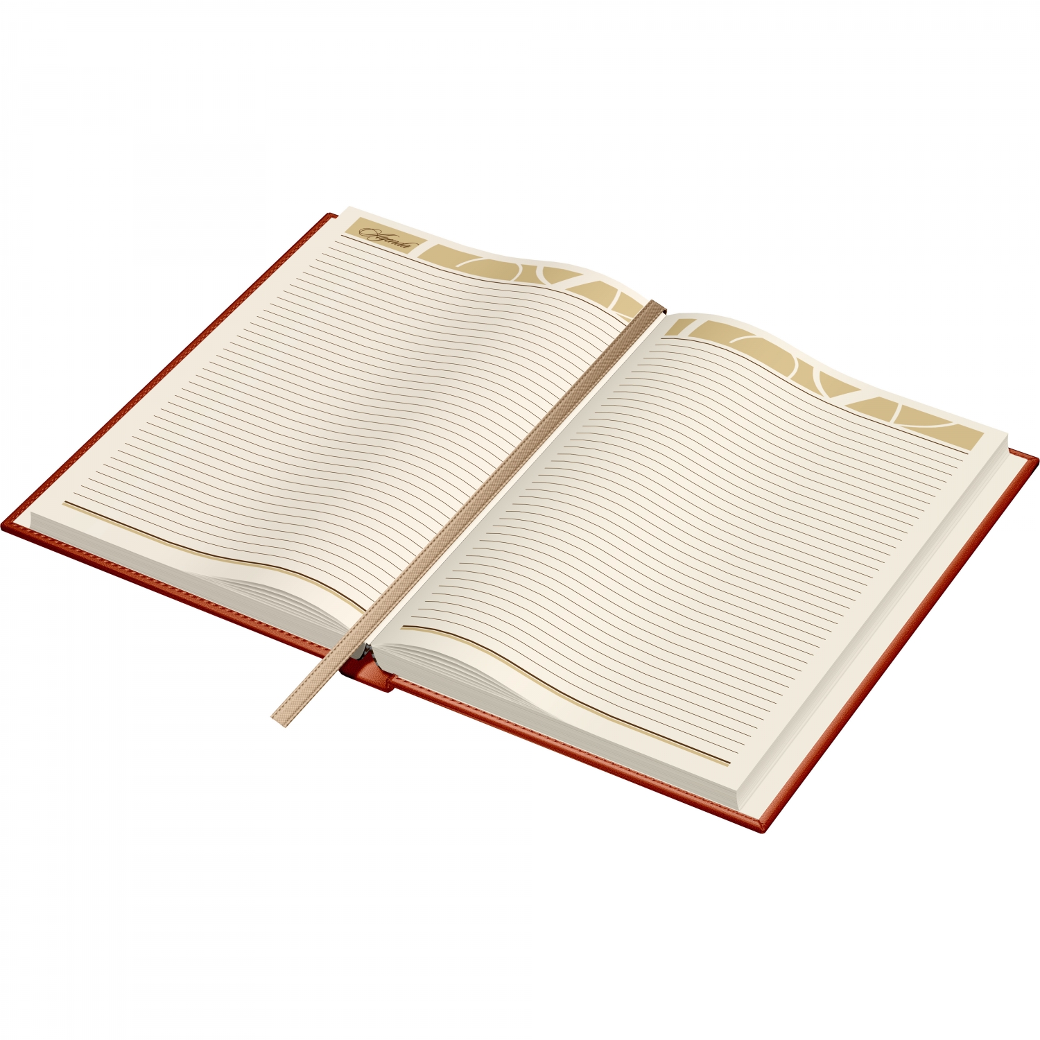 Imagine Produs Agenda Piele B5 Princ Leather Business 930 Model C Cognac Lined - 330 pagini 80 g mp