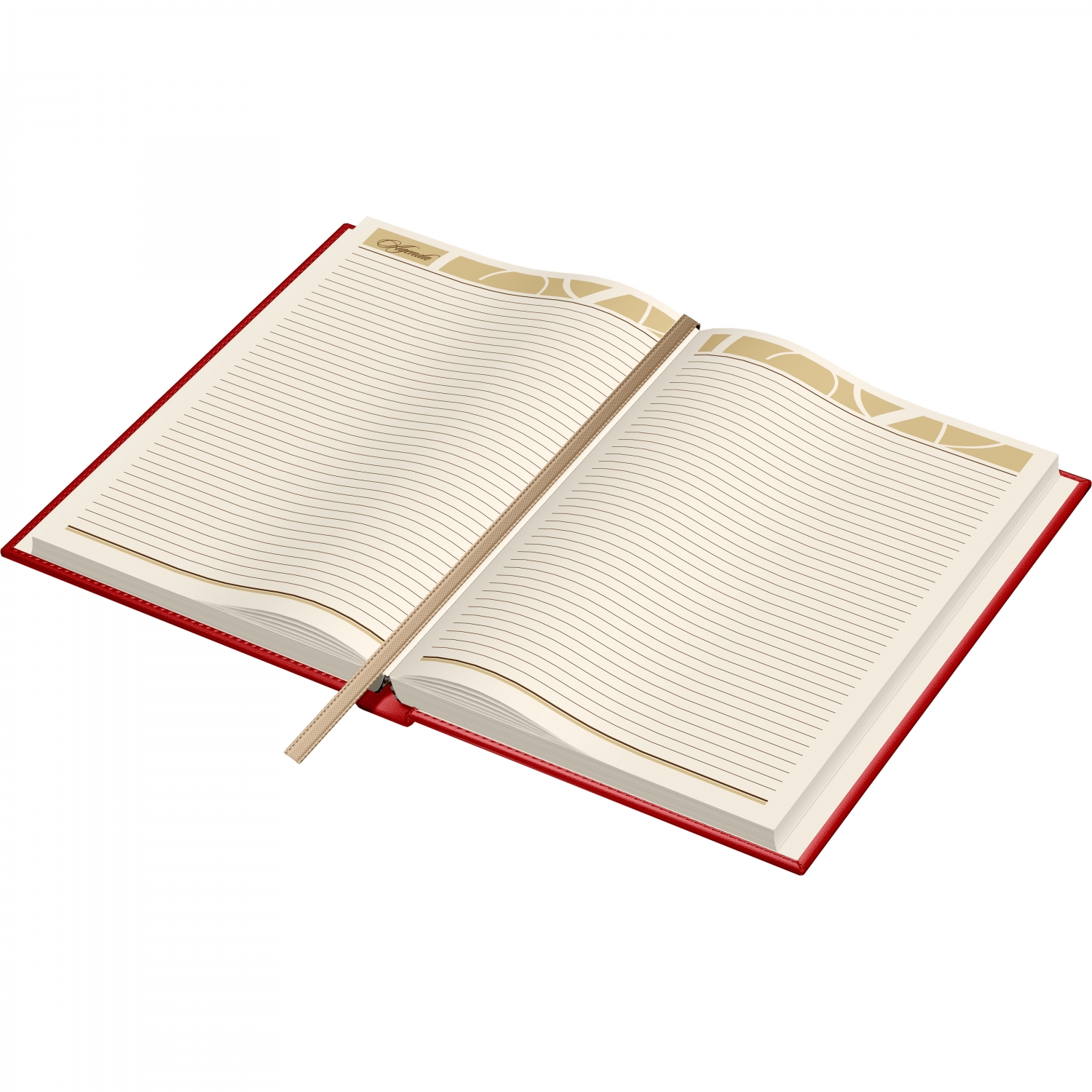 Imagine Produs Agenda Piele B5 Princ Leather Business 930 Model D Red Lined - 330 pagini 80 g mp