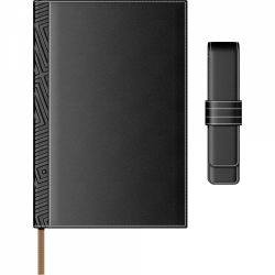 Set Agenda Piele + Pouch Pen Princ Leather Business 885 B5 Black Lined - 170 pagini 80 g/mp