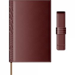 Set Agenda Piele + Pouch Pen Princ Leather Business 885 B5 Bordeaux Lined - 170 pagini 80 g/mp