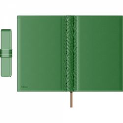 Set Agenda Piele + Pouch Pen Princ Leather Business 885 B5 Green Lined - 170 pagini 80 g/mp