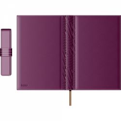 Set Agenda Piele + Pouch Pen Princ Leather Business 885 B5 Purple Lined - 170 pagini 80 g/mp