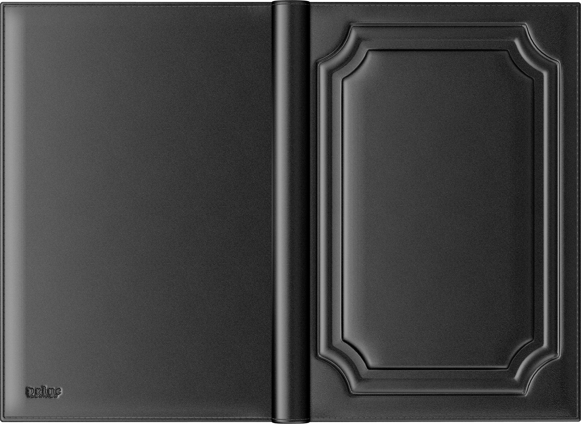 Imagine Produs Mapa Piele cu Blocnotes B5 Princ Leather Luxury 941 Model R Black - Cream Graph - 90 pagini 80 g mp