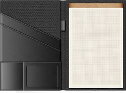 Mapa Piele cu Blocnotes Princ Leather Luxury 941 B5 Model R Black Millimeter - 90 pagini 80 g/mp