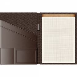 Mapa Piele cu Blocnotes Princ Leather Luxury 937 A4 Model A Brown Millimeter - 90 pagini 80 g/mp