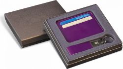 Set Port Card + Portchei Piele Princ Leather Midas 883 Purple