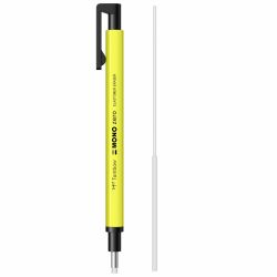 Radiera Mecanica Click Plastic Round Tip Tombow Mono Zero Neon Yellow + Rezerva