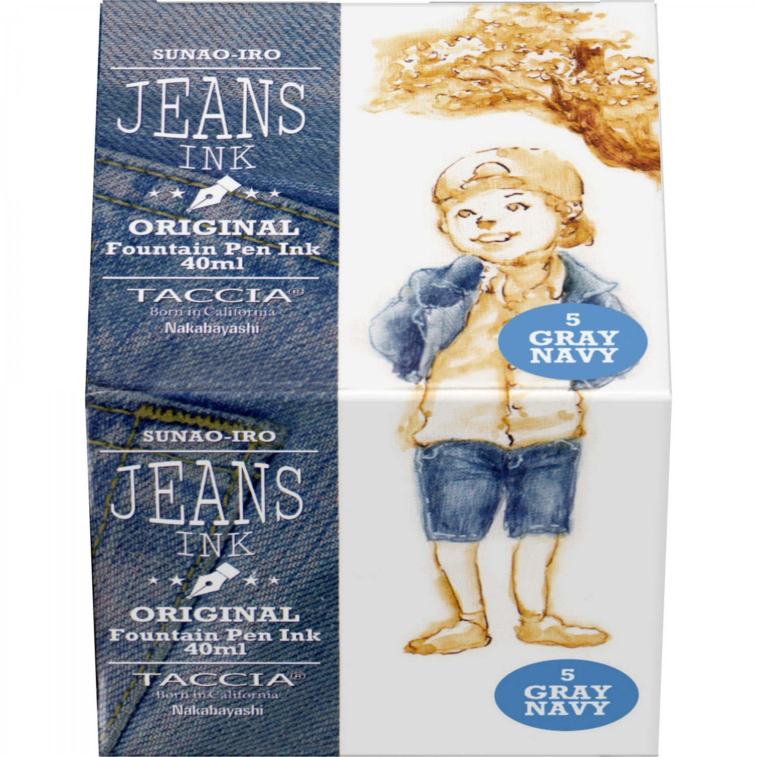 Imagine Produs Calimara Cerneala 40 ml Taccia Sunaoiro Jeans 5 Gray Navy