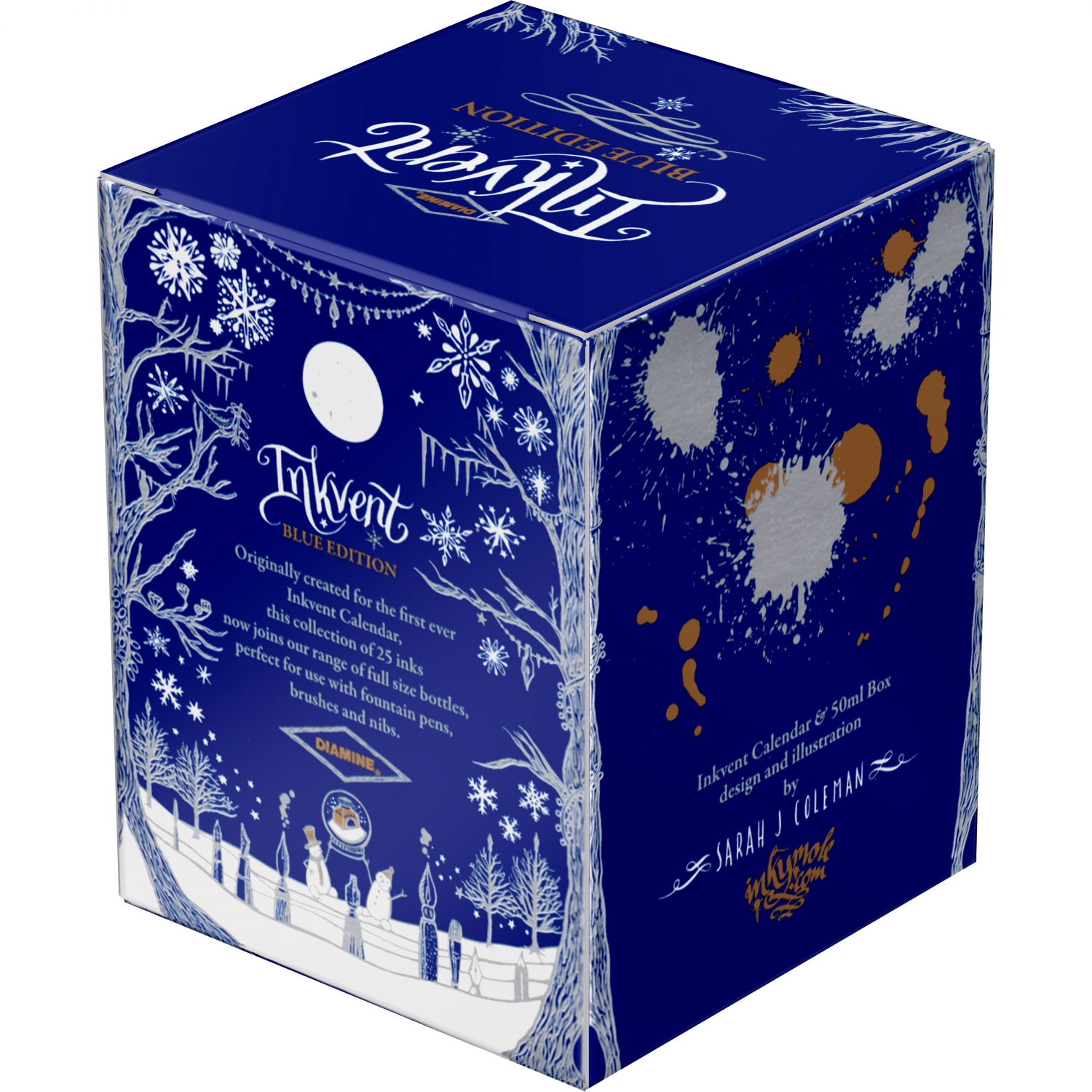 Imagine Produs Calimara Cerneala 50 ml Diamine Inkvent Blue Edition Triple Chocolate