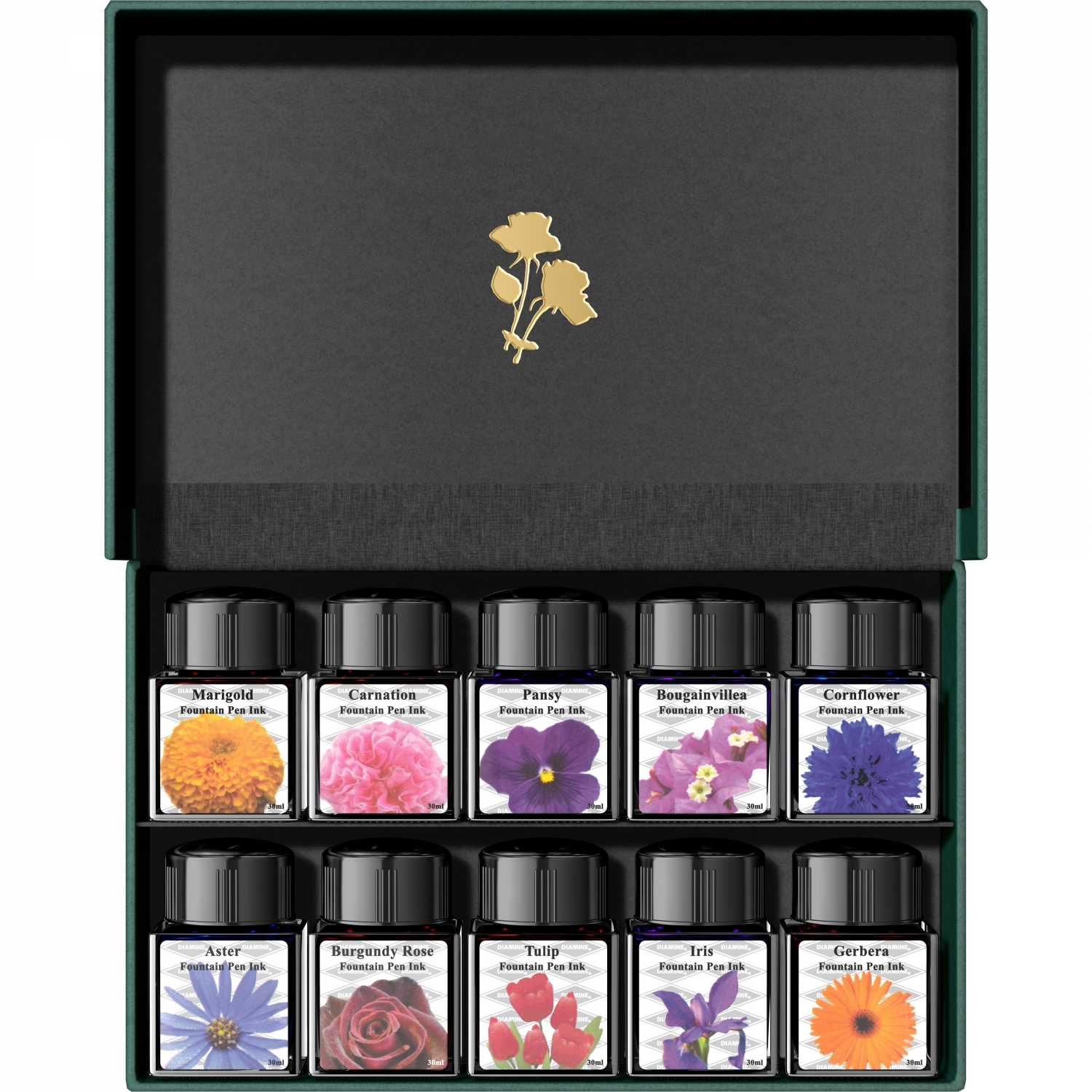 Imagine Produs Set 10 Calimara Cerneala 30 ml Diamine Flower Collection